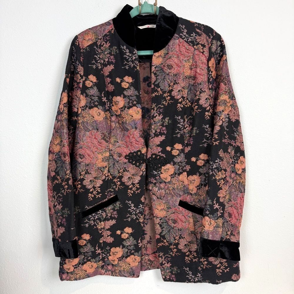 Soft Surroundings Westbury Garden Tapestry Velvet Jacket XL NWOT